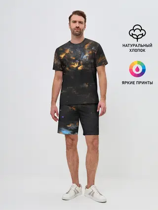 Мужской костюм с шортами / Космическое небо