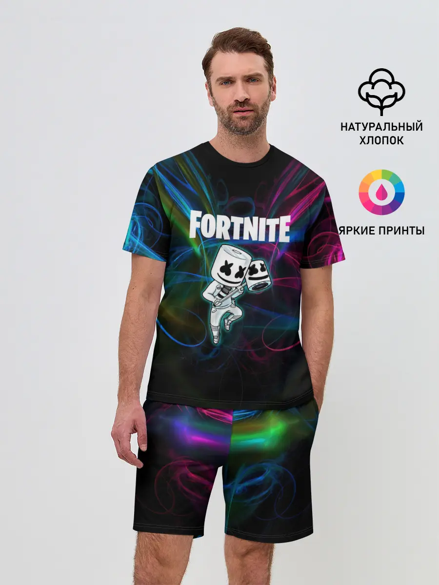 Мужской костюм с шортами / Fortnite x Marshmallow.