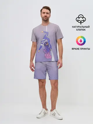 Мужской костюм с шортами / Гимнастка на полотне