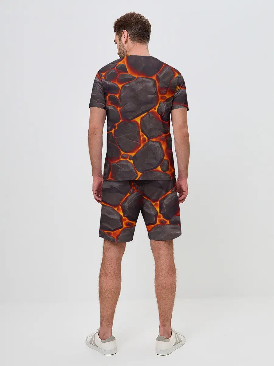 Мужской костюм с шортами / Лава