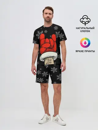 Мужской костюм с шортами / Рок Дед Мороз