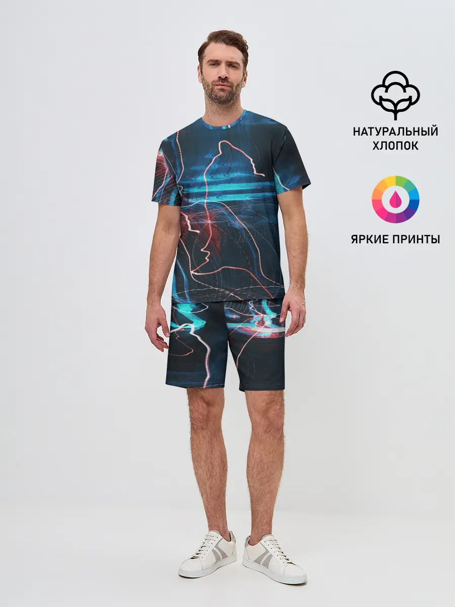 Мужской костюм с шортами / Freeze Light digital art