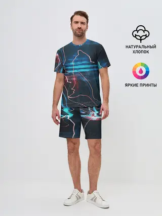 Мужской костюм с шортами / Freeze Light digital art