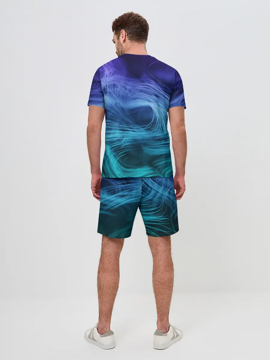 Мужской костюм с шортами / Линии материи