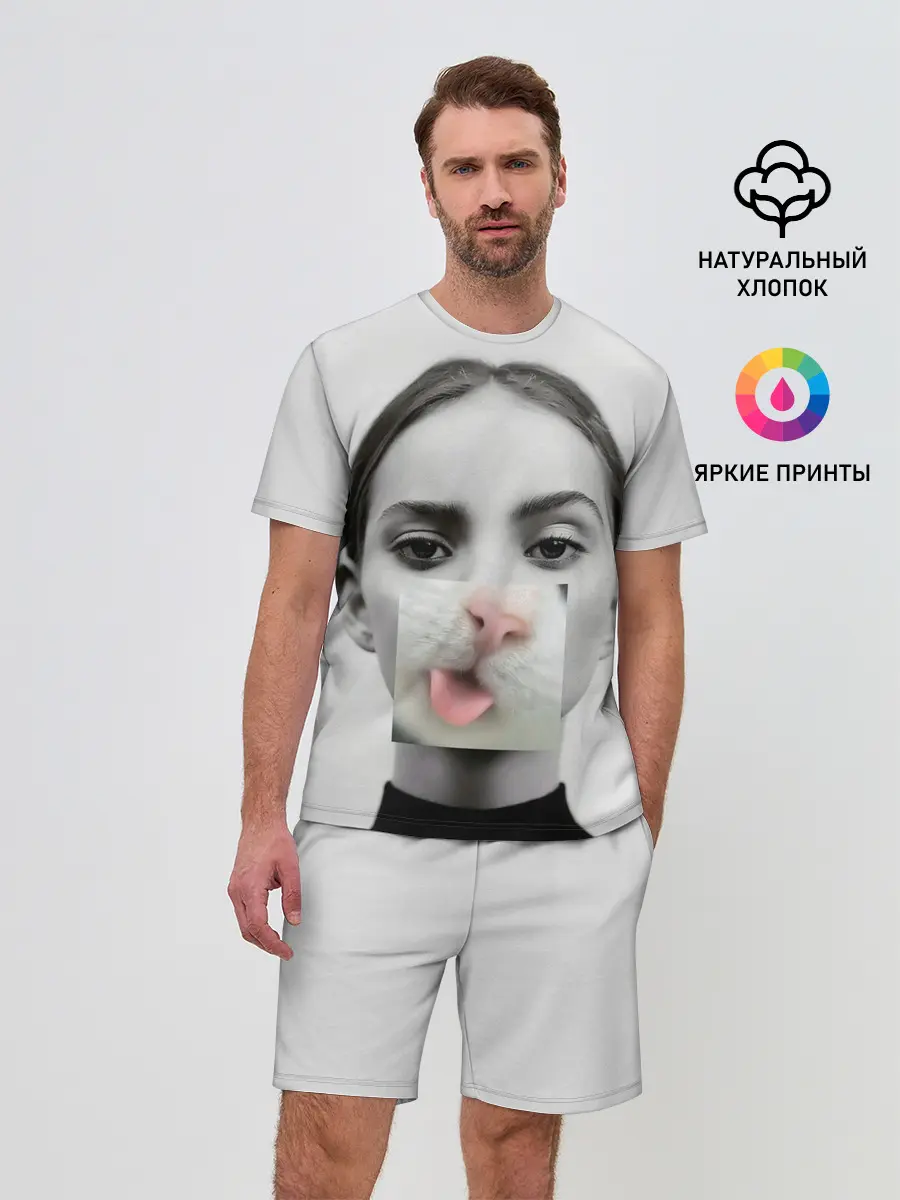 Мужской костюм с шортами / kitty face