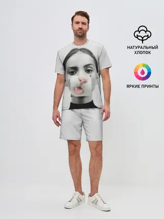 Мужской костюм с шортами / kitty face