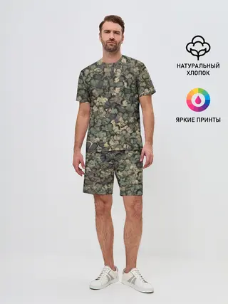 Мужской костюм с шортами / Камуфляж Зеленый Слоник