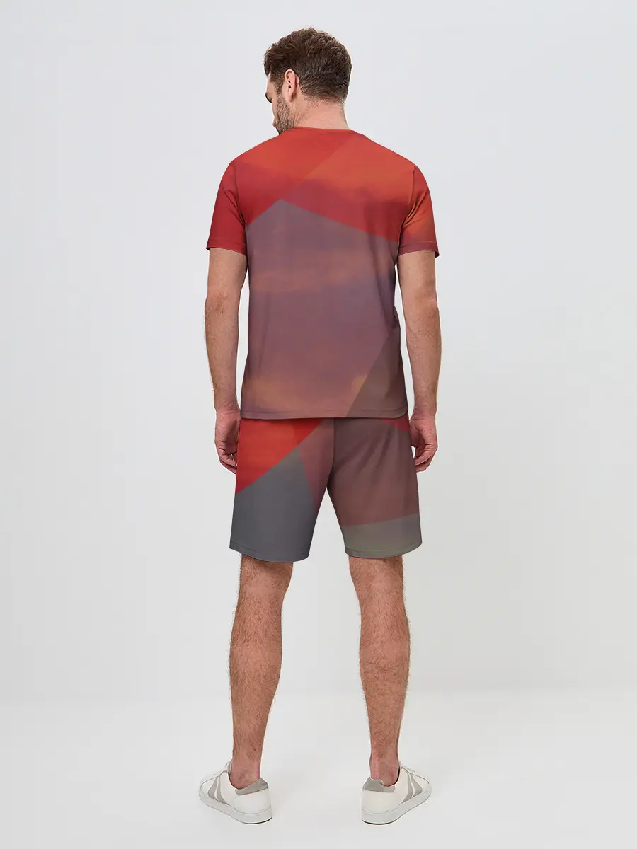 Мужской костюм с шортами / Misato Katsuragi на красном