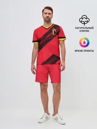 Мужской костюм с шортами / Belgium home EURO 2020