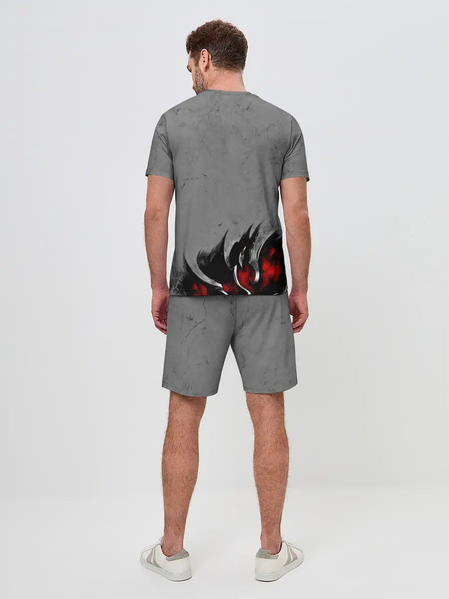 Мужской костюм с шортами / Skull through metal