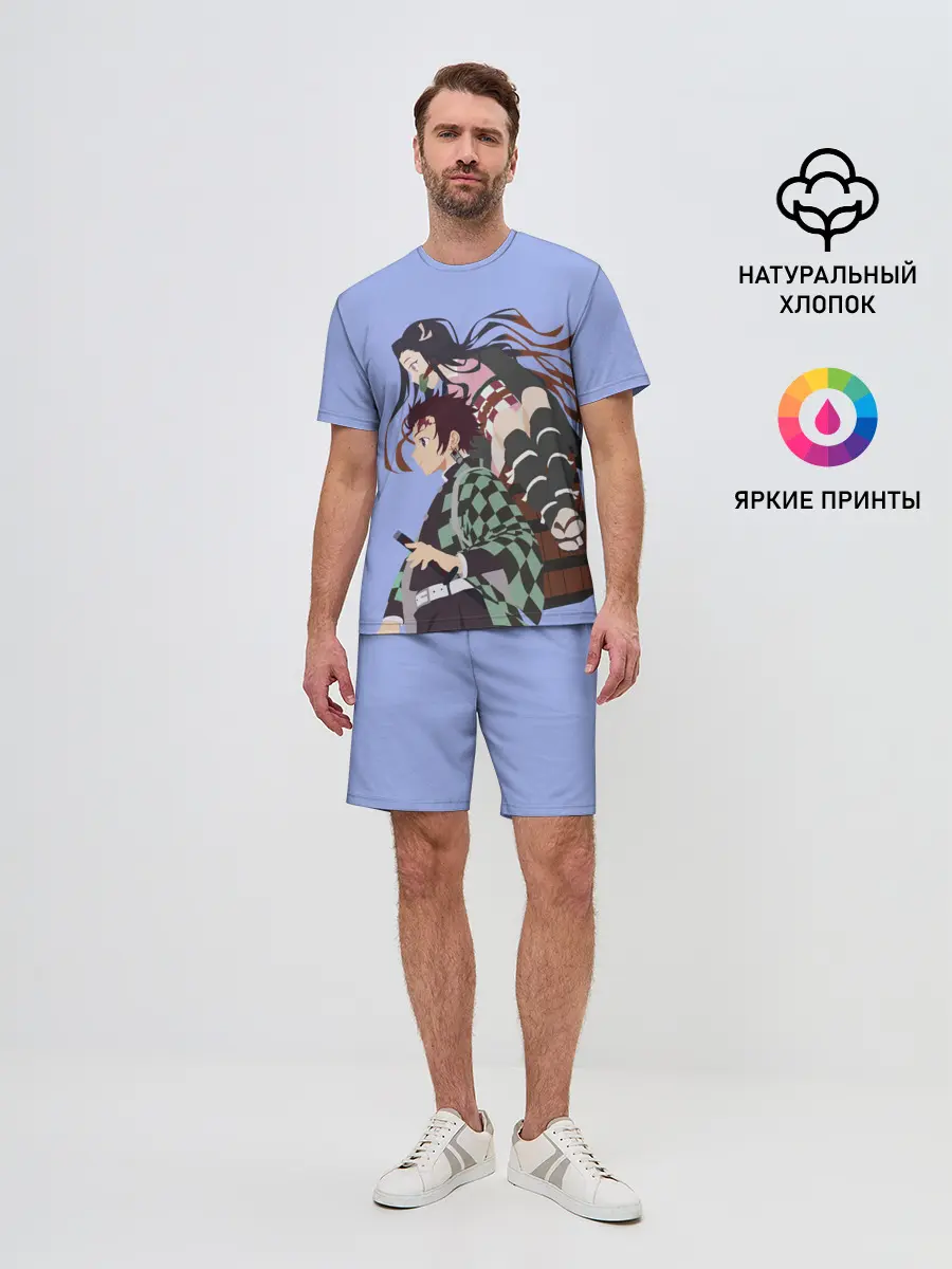 Мужской костюм с шортами / Tanjirou & Nezuko