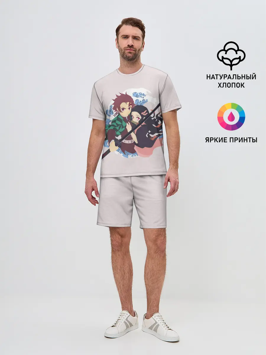 Мужской костюм с шортами / Tanjirou & Nezuko
