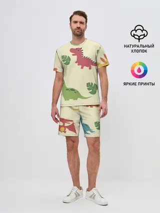 Мужской костюм с шортами / Динозаврики