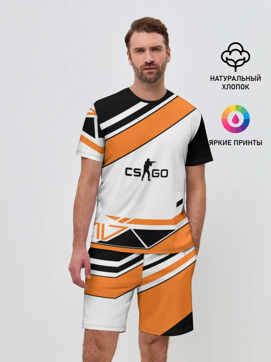 Мужской костюм с шортами / Cs Go Asiimov Style #2