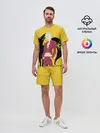 Мужской костюм с шортами / Ban желтый фон