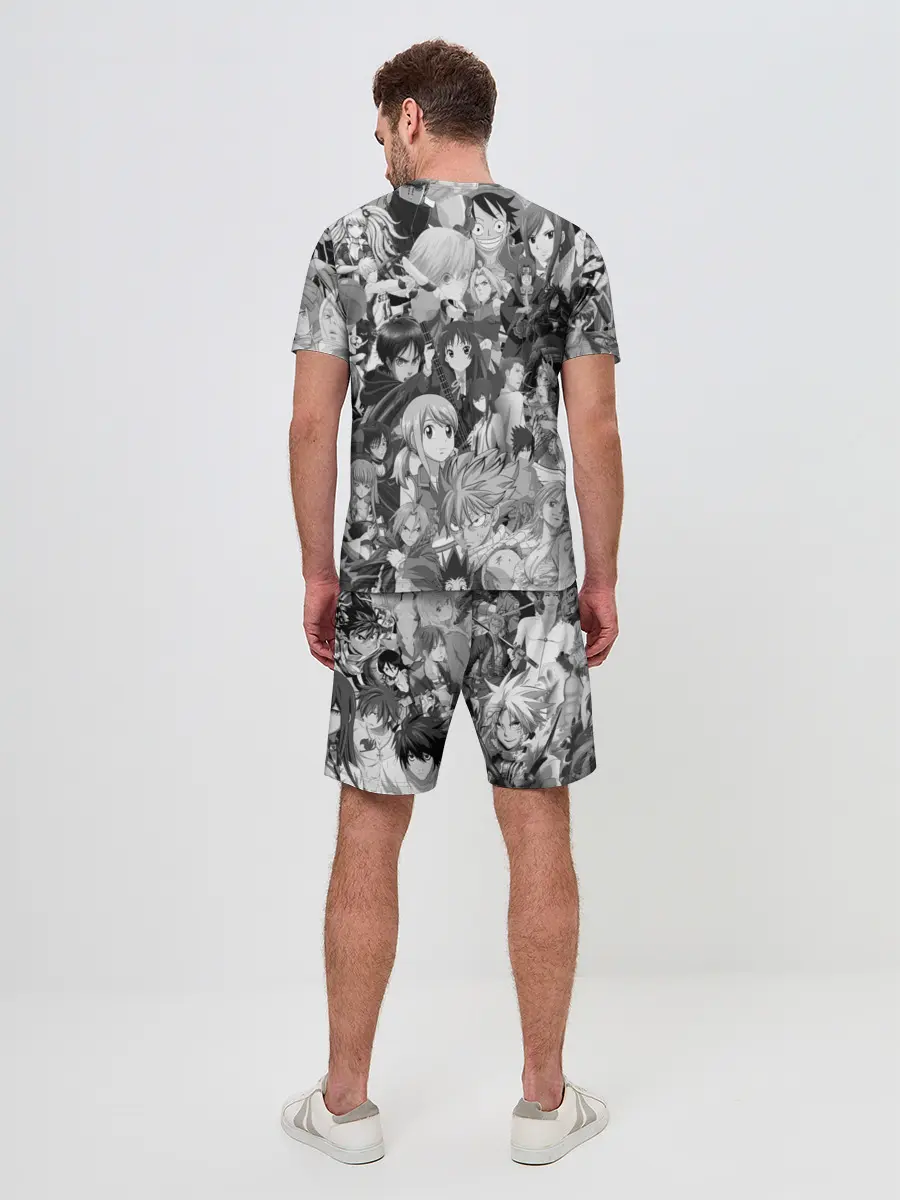 Мужской костюм с шортами / МНОГО ЧЕРНО-БЕЛЫХ АНИМЕ ДЕВОЧЕК