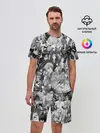 Мужской костюм с шортами / МНОГО ЧЕРНО-БЕЛЫХ АНИМЕ ДЕВОЧЕК