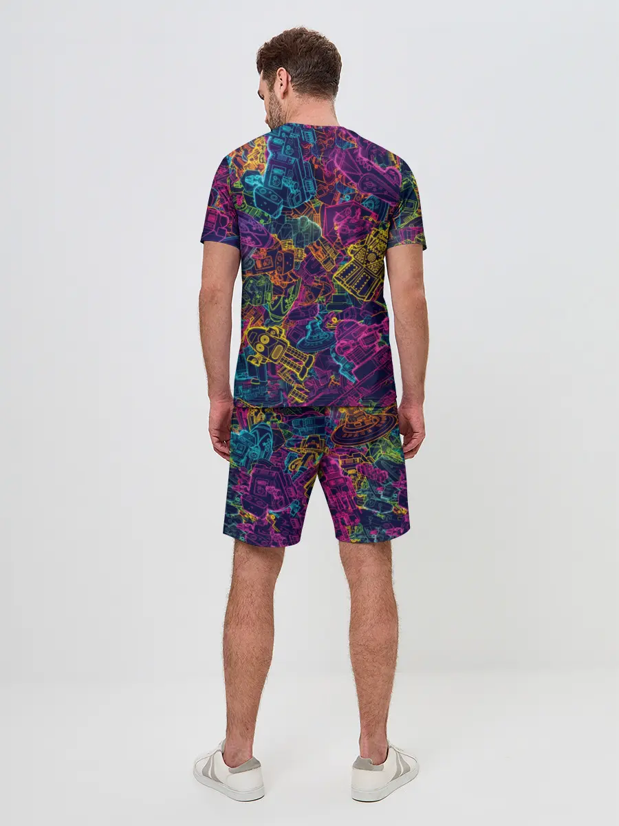 Мужской костюм с шортами / Neon Robots