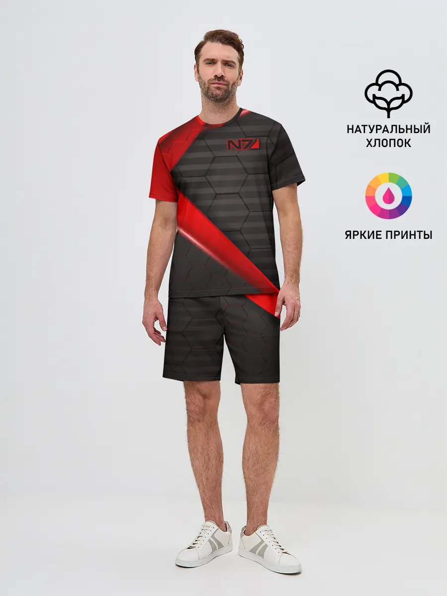 Мужской костюм с шортами / MASS EFFECT N7 | МАСС ЭФФЕКТ Н7