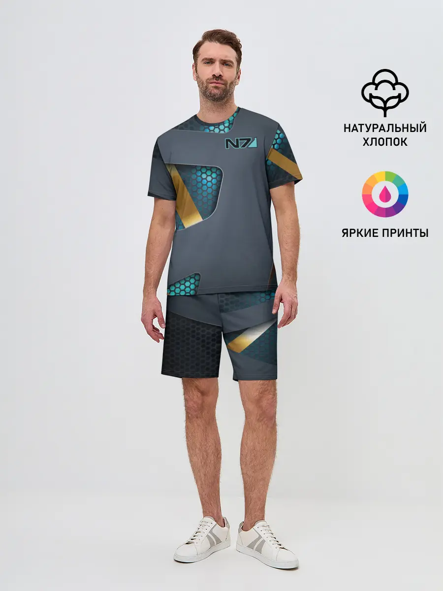 Мужской костюм с шортами / MASS EFFECT N7 | МАСС ЭФФЕКТ Н7