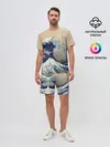 Мужской костюм с шортами / Kanagawa Wave Art