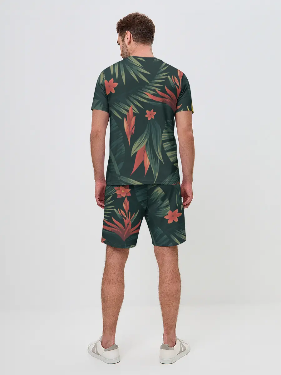 Мужской костюм с шортами / Тропический комуфляж