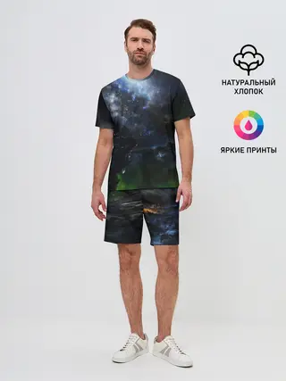 Мужской костюм с шортами / Космос