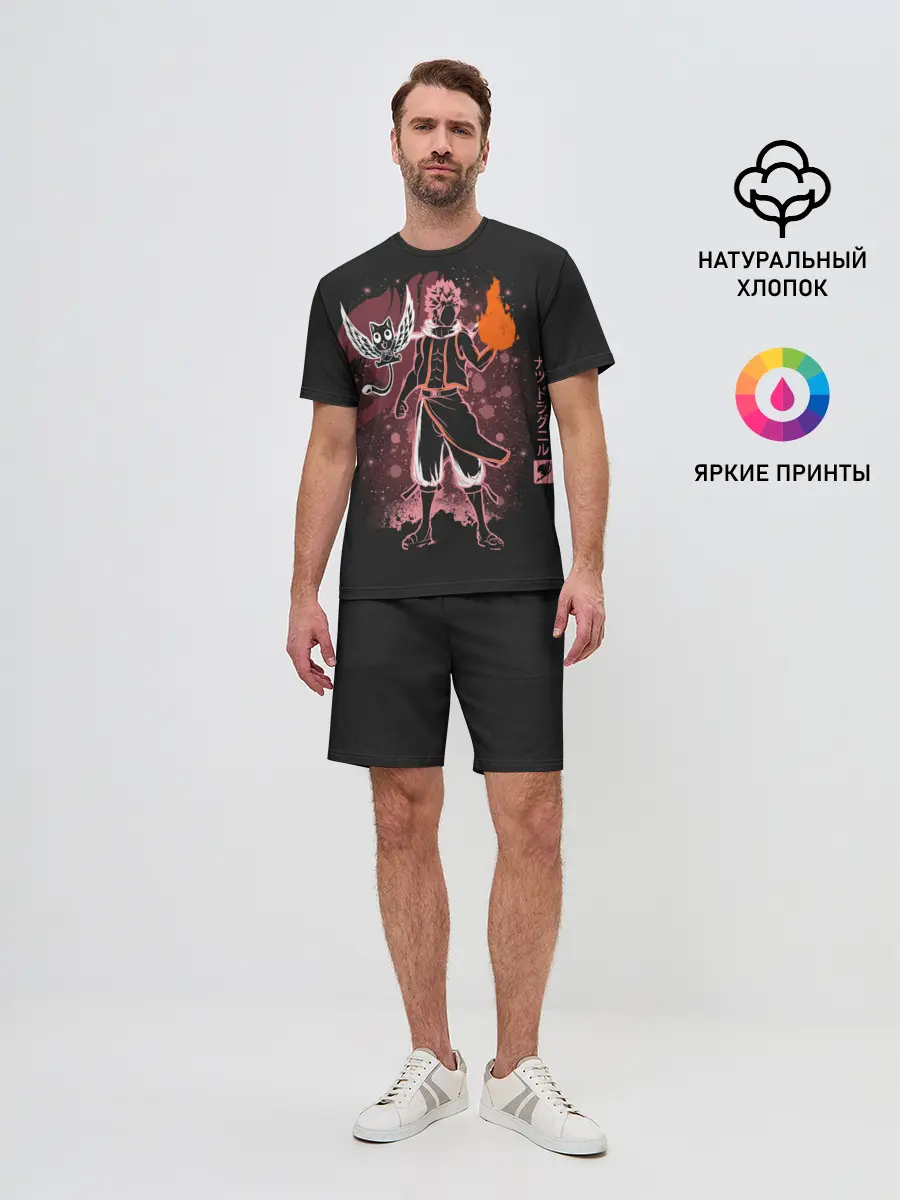 Мужской костюм с шортами / Нацу Драгнил и Хэппи