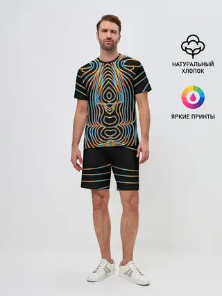 Мужской костюм с шортами / Неоновое свечение