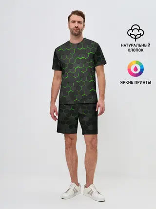 Мужской костюм с шортами / OCTAGON зеленый