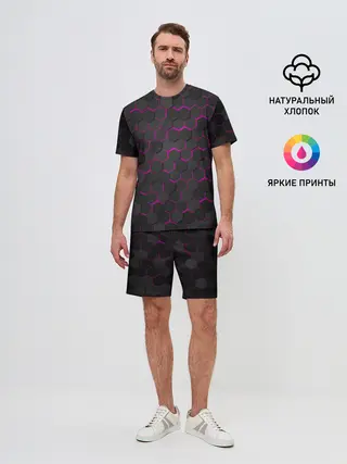 Мужской костюм с шортами / OCTAGON розовый