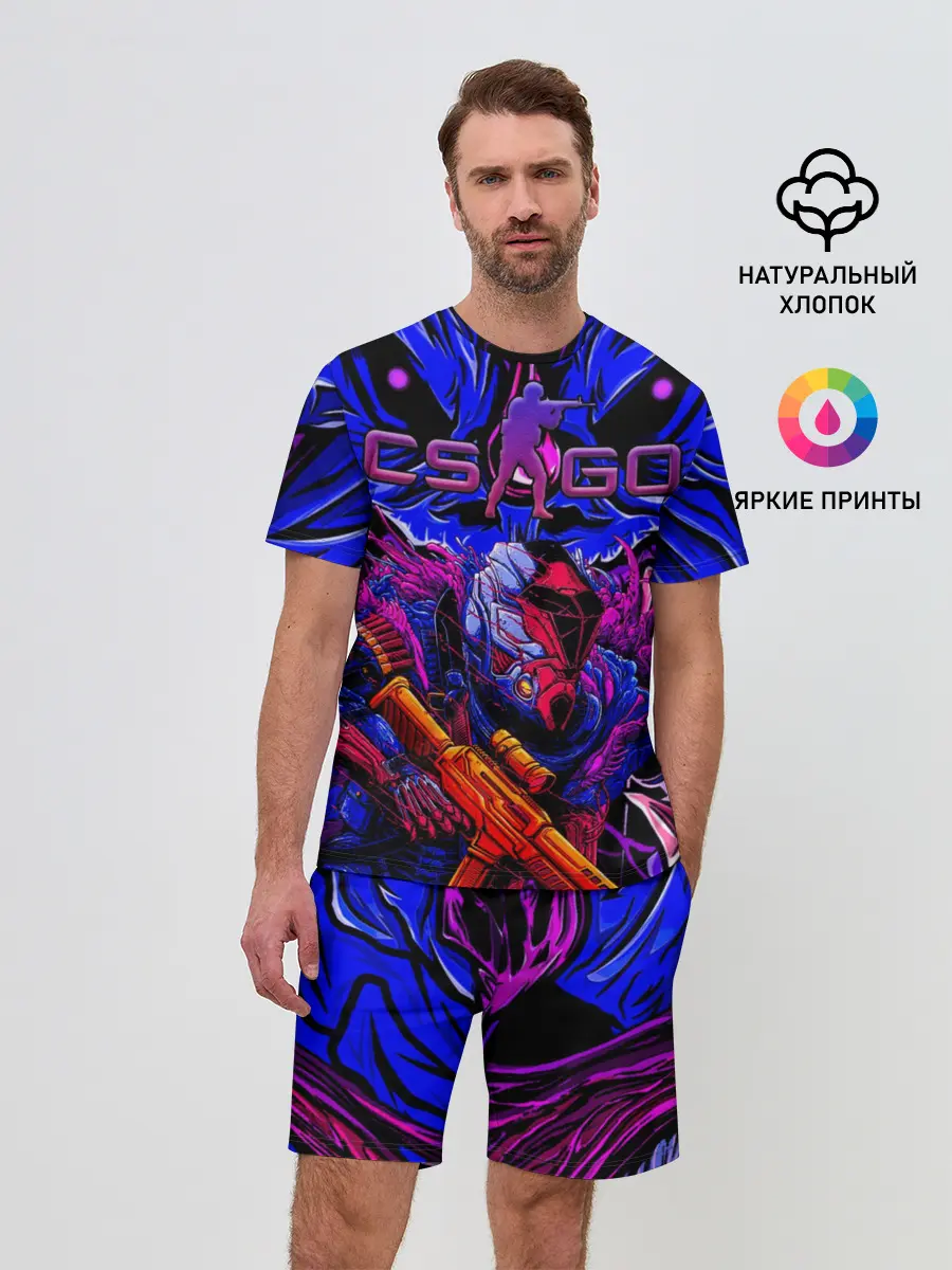 Мужской костюм с шортами / CS GO hyper beast IMBAskin