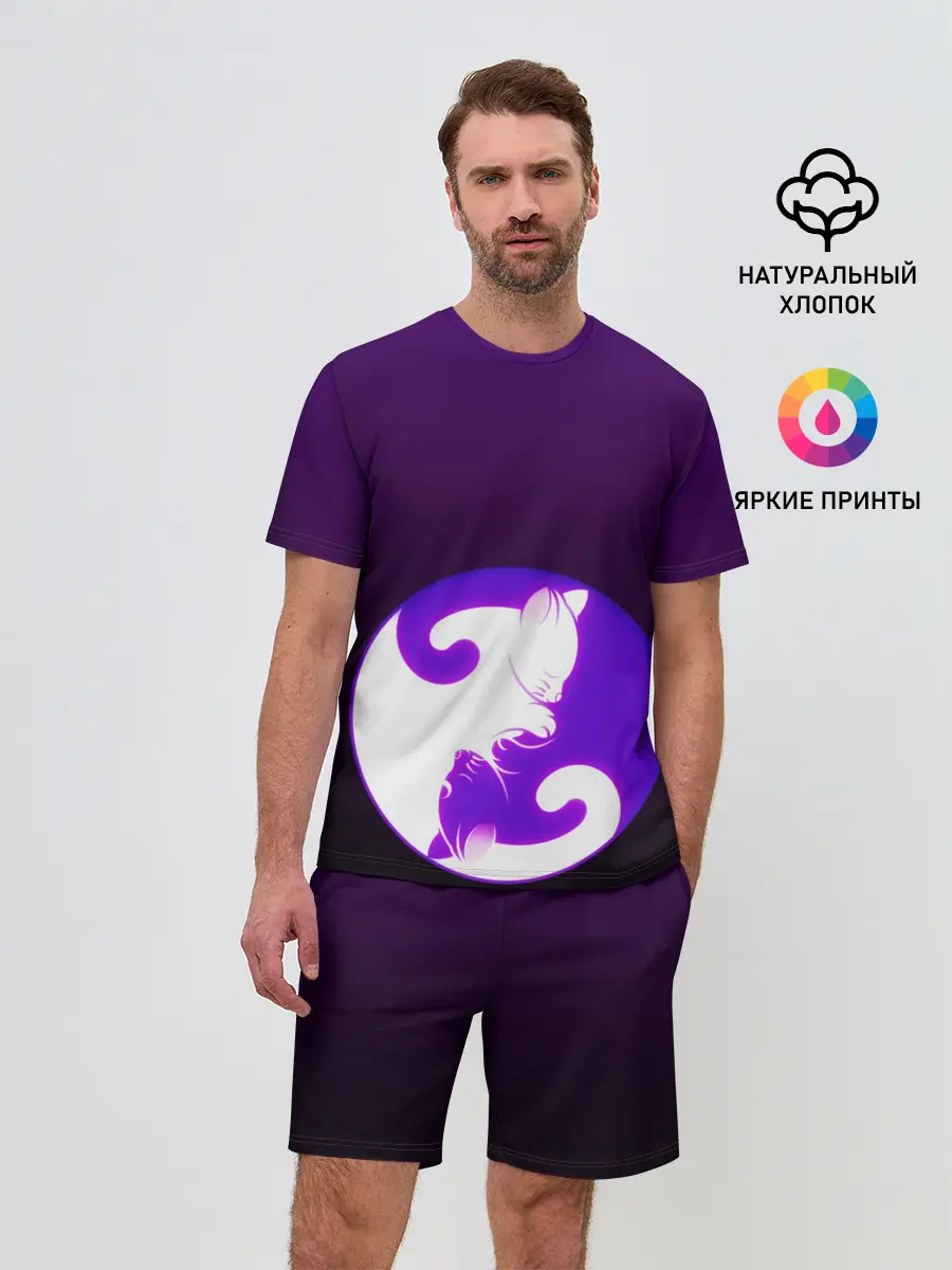 Мужской костюм с шортами / Кошачий Инь - Янь