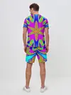 Мужской костюм с шортами / Неоновый фрактал
