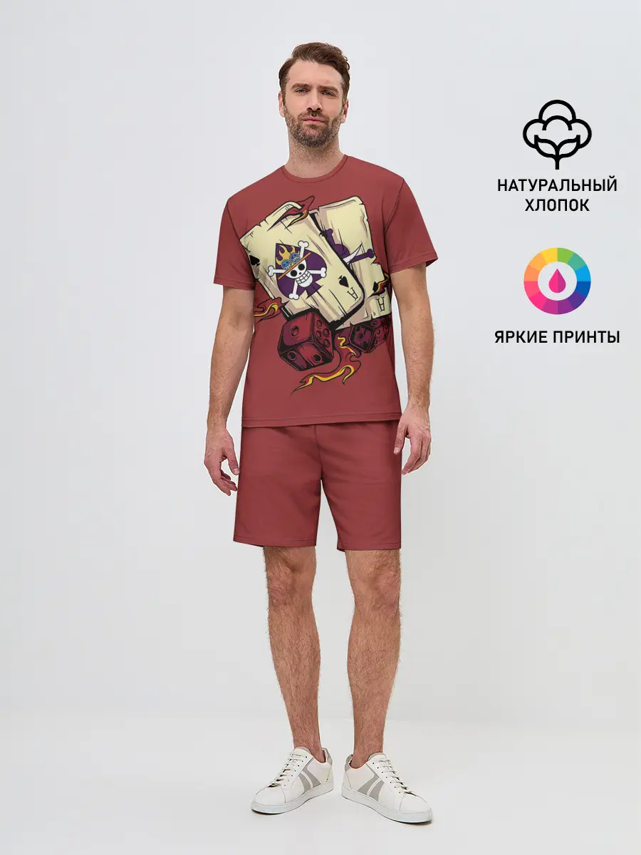 Мужской костюм с шортами / Карты One Piece