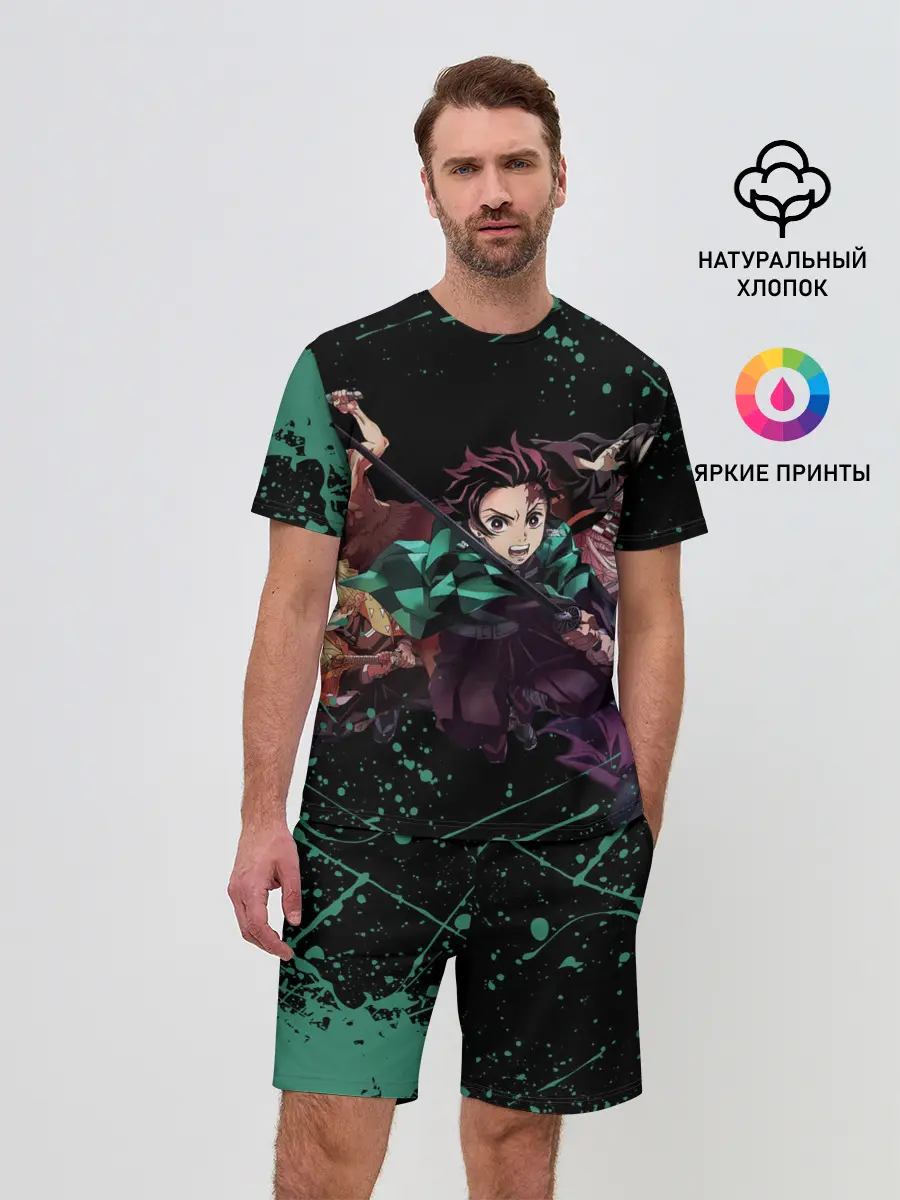 Мужской костюм с шортами / Персонажи Demon Slayer