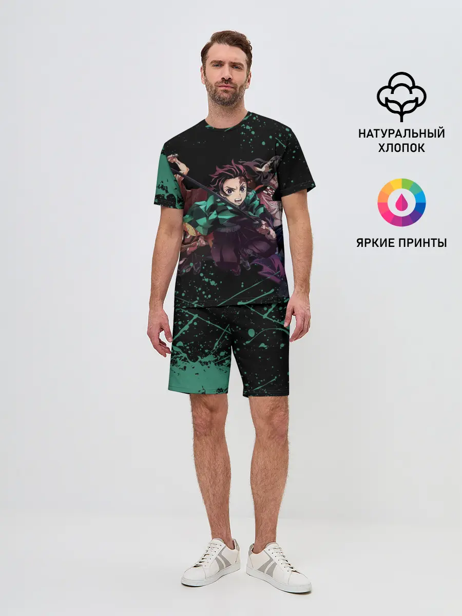 Мужской костюм с шортами / Персонажи Demon Slayer