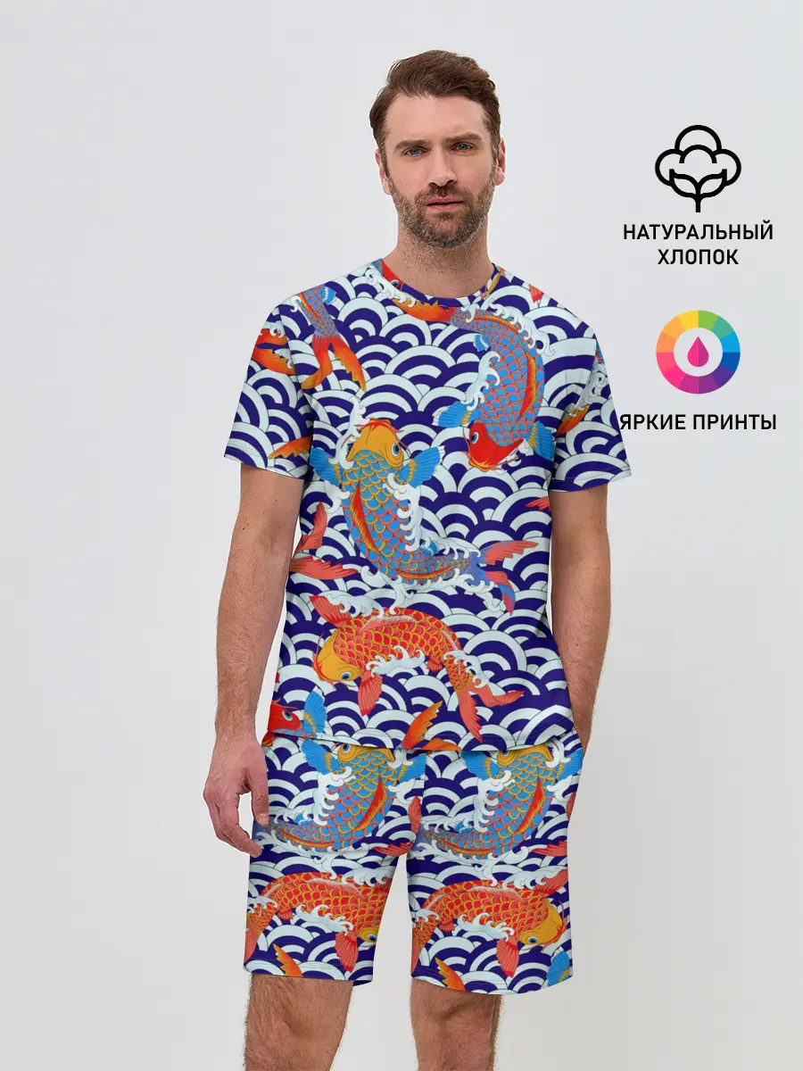 Мужской костюм с шортами / Карп Кои