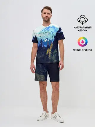 Мужской костюм с шортами / лес