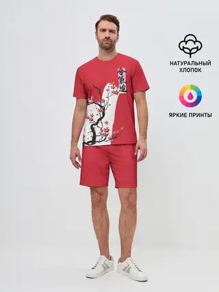 Мужской костюм с шортами / Сакура Айкидо