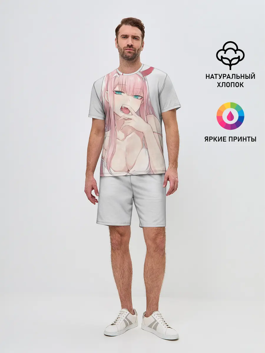 Мужской костюм с шортами / Ahegao Zero Two