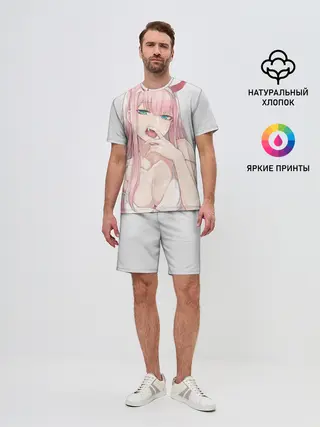 Мужской костюм с шортами / Ahegao Zero Two