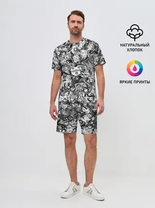 Мужской костюм с шортами / Ахегао с щупальцами