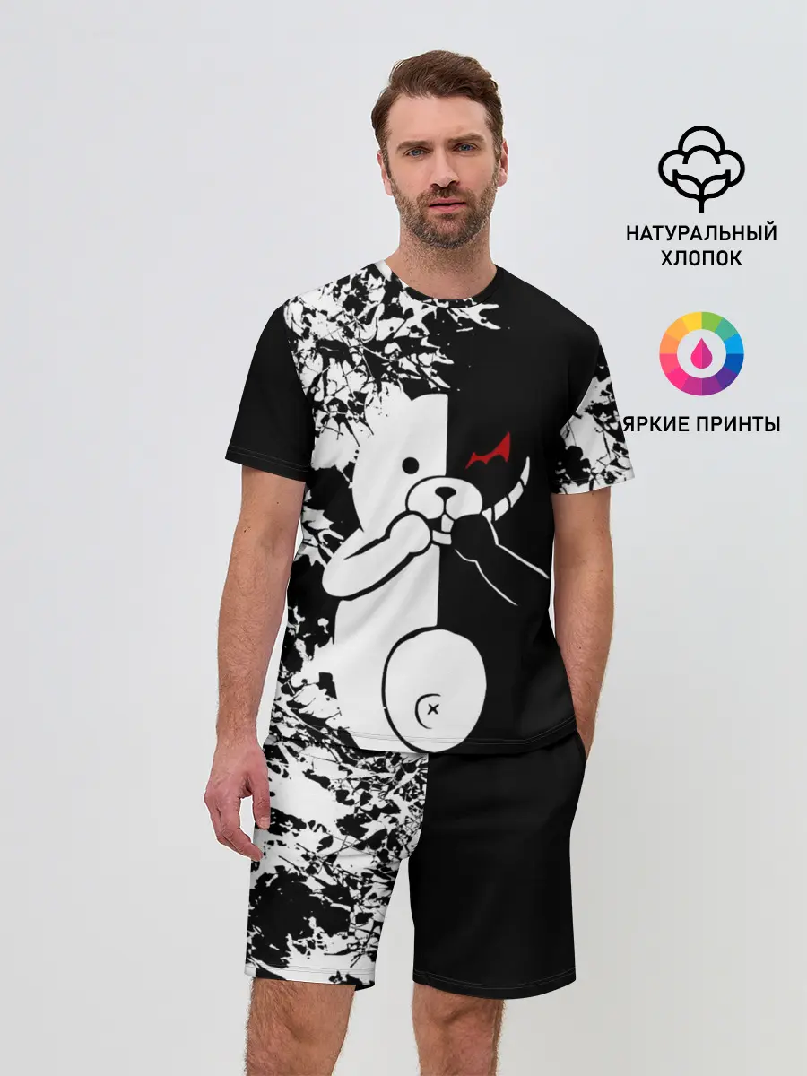 Мужской костюм с шортами / MONOKUMA держит руки