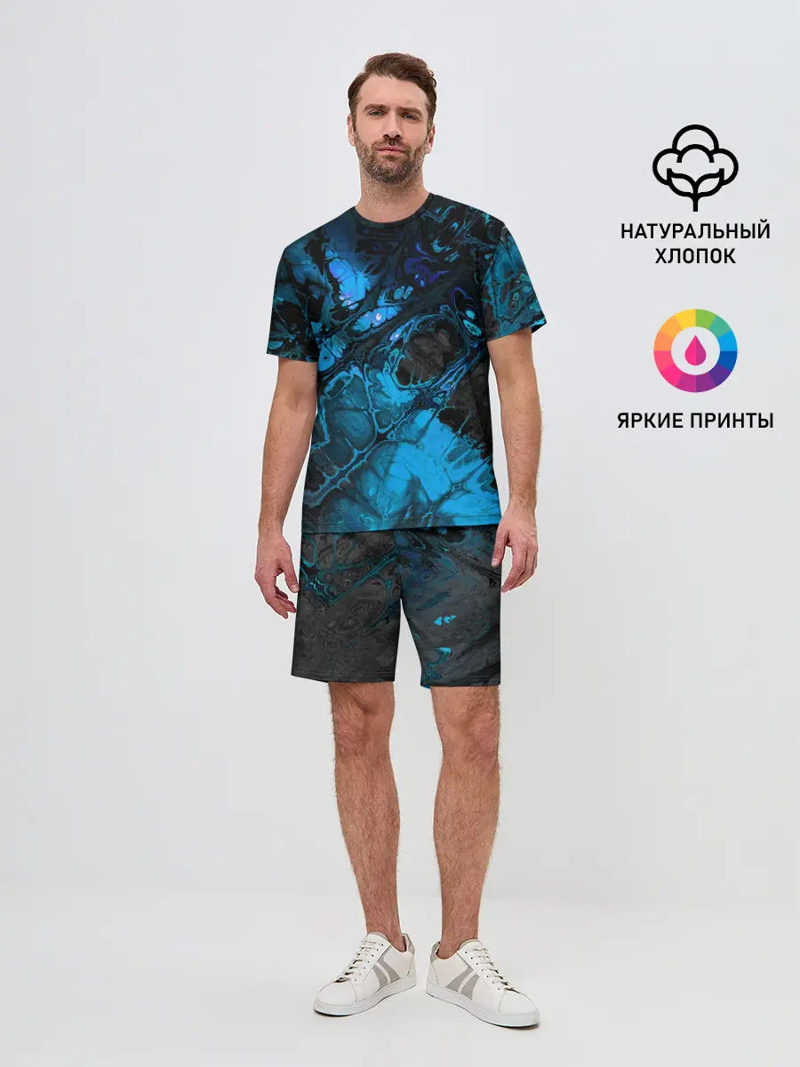 Мужской костюм с шортами / Nu abstracts art
