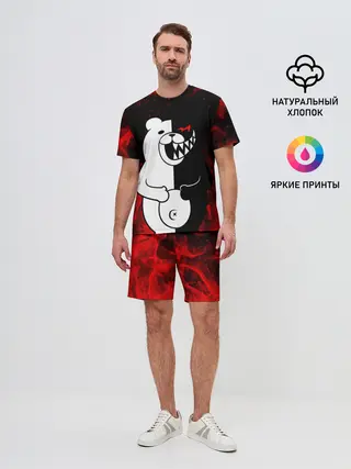 Мужской костюм с шортами / MONOKUMA В ПЛАМЕНИ / МОНОКУМА