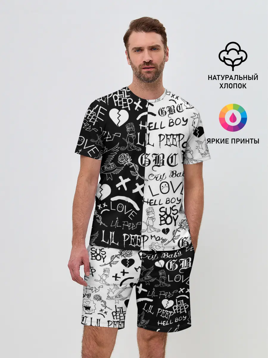 Мужской костюм с шортами / LIL PEEP LOGOBOMBING | ЛИЛ ПИП