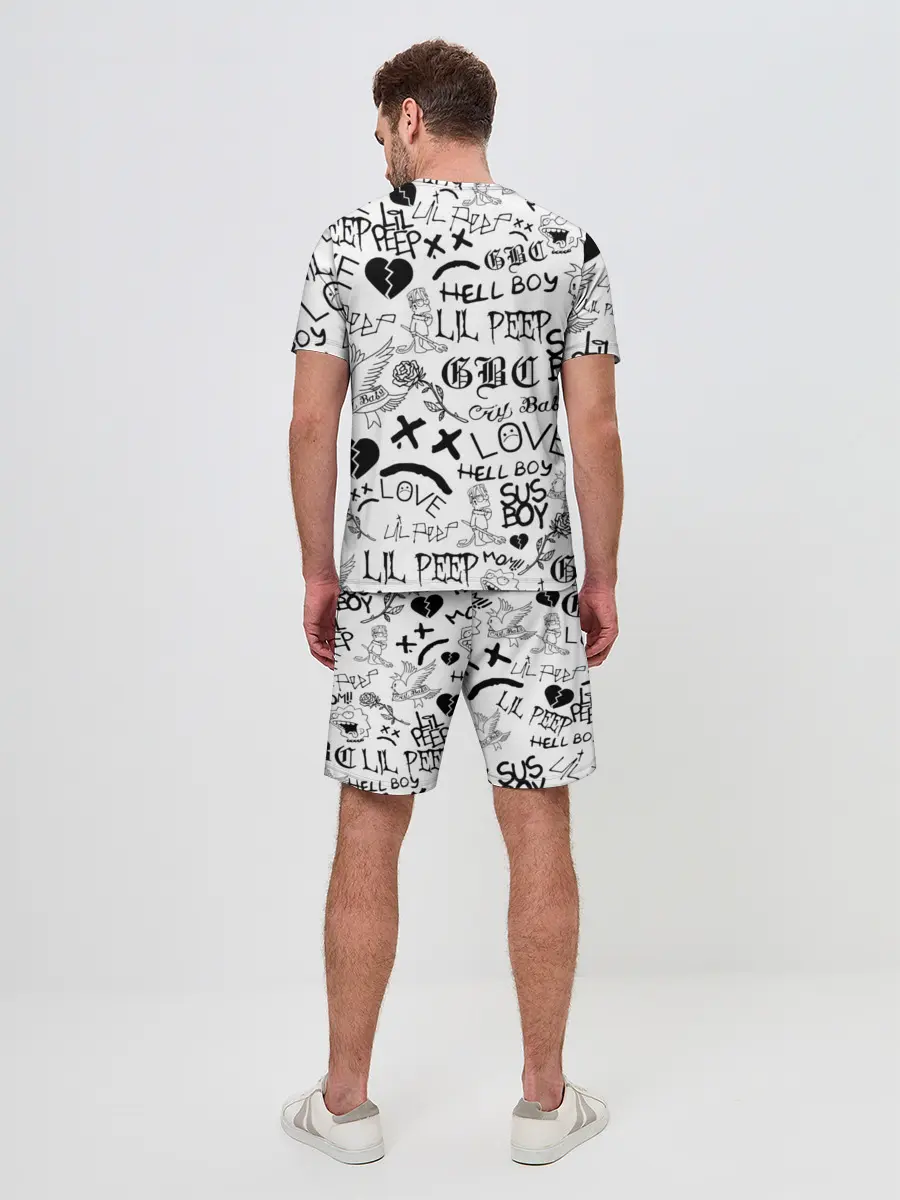 Мужской костюм с шортами / LIL PEEP | ЛИЛ ПИП LOGOBOMBING