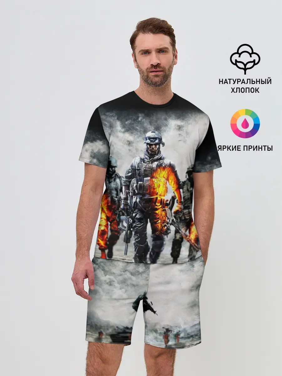 Мужской костюм с шортами / Battlefield | Батлфилд