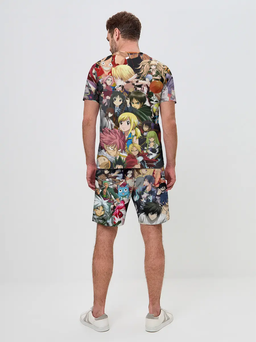 Мужской костюм с шортами / Аниме коллаж